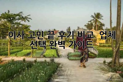 📦 이사 고민 끝! 후기 비교 & 업체 선택 완벽 가이드 🚚