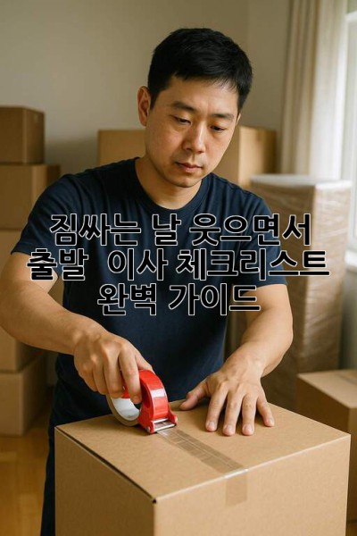 짐싸는 날, 웃으면서 출발! 🚀 이사 체크리스트 완벽 가이드 📝