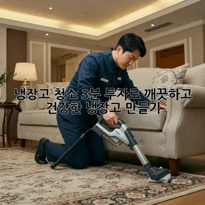 냉장고 청소: 3분 투자로 깨끗하고 건강한 냉장고 만들기!