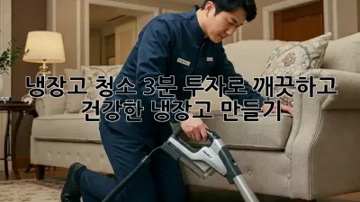 냉장고 청소: 3분 투자로 깨끗하고 건강한 냉장고 만들기!
