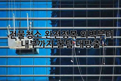 ✨건물청소 완전정복✨ 외벽부터 내부까지 꿀팁 대방출! 🏢