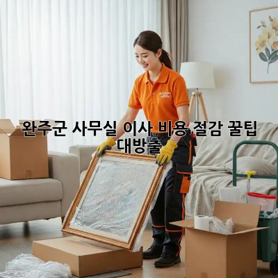 완주군 사무실 이사, 비용 절감 꿀팁 대방출!